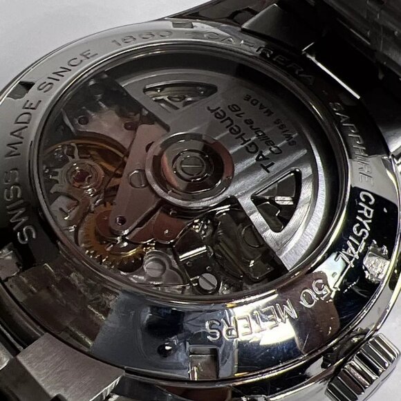 TAG HEUER Carrera Chronograph CV2014-1 Automatic Black Dial Date Steel Watch - Picture 10 of 11